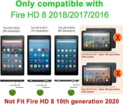 8 Case for Older Kindle Fire HD 8 Tablet (8th/7th/6th Generation 2018/2 Fire HD