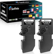 [SavFinto] TK-5220 Black Toner Cartridges Replacement for Kyocera TK5220 TK 5220 1T02R90NL1 Compatible for Kyocera ECOSYS M5521cdn M5521cdw P5021cdn P5021cdw (2 Black)