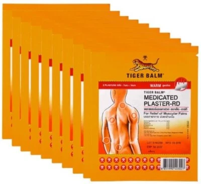 Tiger Balm Pain Relief Patches - Warm 5 Packs = 10 Patch - 14x10 cm AUS Stock