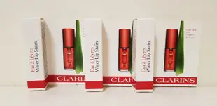 全新迷你【CLARINS 克蘭詩 親親水唇彩#3 法式熱吻紅2.8ml】持久親吻不掉色 染唇液 期效2022/01 現貨