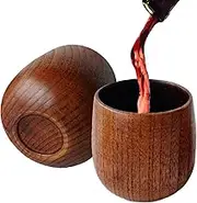 Wooden Whisky Glass, Wooden Whisky Cup - Carbonized Bourbon Whisky Cup - 2x Rustic Vintage Cool Bottle Design for Birthday Wedding Christmas Trip Home Decor