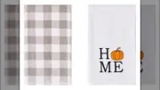 ALDI'S Huntington Home THANKSGIVING Dish Towel Set of 2 15 x 25" NEW