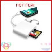iPhone iPad SD Card Reader with Dual Slot for MicroSD/SD - Lightning & USBC