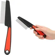 Flea Comb, Dandruff Comb, Multifunction Stainless Steel Fine Tooth Comb Nit Removal Hair Comb Cat Dog Pet Grooming Scalp Flea Comb, Easy to Hold