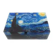 Van Gogh Starry Night Fine Art Glass Keepsake Trinket Jewelry Box Velvet Lined