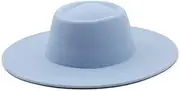 [FONSMAY] Wide Brim Church Derby Top Hats Ladies Elegant Retro Style British Wool Jazz Winter Solid Color Panama Cap