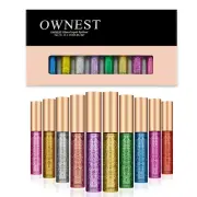 Ownest 10 Colors Liquid Glitter Eyeliner, Metallic Shimmer Glitter Eyeshadow