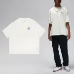 【NIKE 耐吉】短袖 JORDAN FLIGHT ESSENTIALS TEE 男款 白黑 純棉 極寬鬆 短T 棉T(DZ7314-133)