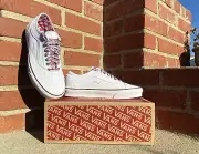 Vans Old Skool Tapered Canvas True White Skate Sneaker Men Size 8 Women 9.5