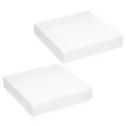 2Pcs Square Foam Cake Dummy Set, 10" x 10" x 2" Fake Cake Model Photo Prop