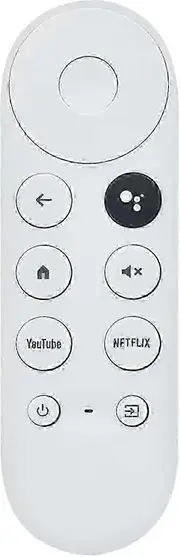 Google Chromecast TV 4K G9N9N Bluetooth Voice Remote featuring Netflix and YouTube Buttons - Snow Replacement Control