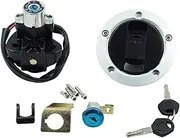 Ignition Switch for SUZUKI for GSXR600 750 1000 1250 for SFV650 SV1000 Motorcycle Lockset Ignition Switch Fuel Gas Tank Cap Cover Lock Key Set Motorcycle Ignition Switch Lock