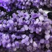 30ps Amethyst Necklace Stone Gemstone Quartz Pendant Healing Reiki Black Leather