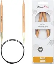 KnitPro 60 cm x 9 mm Basix Fixed Circular Needles, Birch