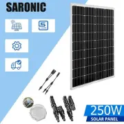 250W 12V Mono Solar Panel Caravan Home Off Gird Generator Battery Charging Power