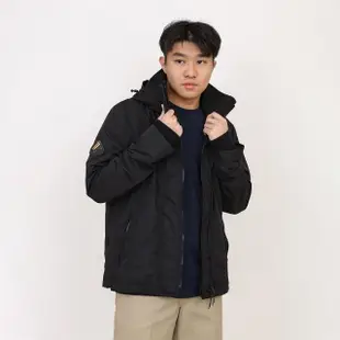 【Superdry】雙拉鍊 防風外套 極細纖維 暗袋 極度乾燥 刷毛 連帽 外套 防風衣(防風外套 連帽外套)