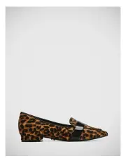 [Wittner] Merci Leather Loafer in Cognac Leopard Print