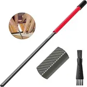 Fret End Dressing File, Fix Sharp Guitar Fret Ends - Professional Luthier Tool - Double-Side Fret File - Fret Crowning File For Rounding, Shaping, and Deburring, Works on All Frets, with Clean Brush