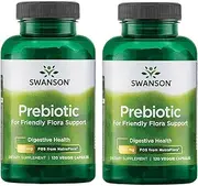 Swanson Prebiotic for Friendly Flora Support 375 mg 120 Veg Caps 2 Pack