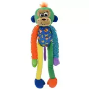 Multicrew Monkey Plush Dog Toy, Six Squeakers, 18"