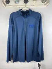 NWT Spyder Men's Pullover Quarter Zip Shirt Blue Top XL