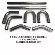1.5" 38MM EXHUAST STAINLESS STEEL MANDREL BEND ELBOW KIT TUBING 45 180 90 DEG