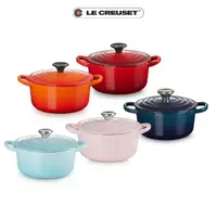 在飛比找momo購物網優惠-【Le Creuset】琺瑯鑄鐵鍋圓鍋16cm(櫻桃紅/火焰