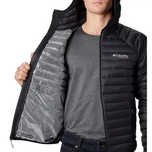 全新Columbia 哥倫比亞 男款-鈦 Omni-HEAT™3D鋁點熱能連帽羽絨外套 黑色