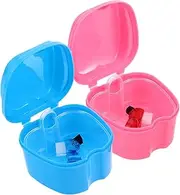 minkissy Care Kit Complete Brush Holder Waterproof Storage for Dentures for Travel Home Use