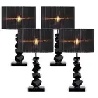 4X 55cm Black Table Lamp Dark Shade LED Desk Lamp Bedside Sofa Living Room Light