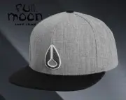 New Nixon Icon Gray Mens Snapback Cap Hat