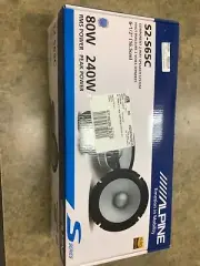Alpine S2-S65C, S Series 6.5" 2-Way Hi-Res Component Speakers - 240 Watts
