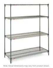 Metro Super Adjustable Super Erecta A356K3 4-Shelf Industrial Wire Shelving Sta