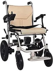 Lightweight Foldable Electric Wheelchair, Joystick Intelligent Comfortable Wheelchairs, Equipped with Two 24V 190W Motors, 4 Shock Absorbers