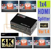 HDMI Splitter1X4 Full HD 3D Video1080p1 in 4Out Dual Display V1.4 For FOXTEL IQ3