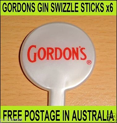 GORDON GIN ~ 12 x NEW SWIZZLE STICKS ~ FREE POST IN AUSTRALIA