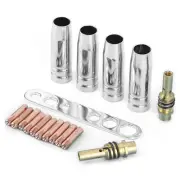 17pcs/set Welding Torch Nozzle Kit 0.8mm Contact Tips MIG MAG Nozzle Holder Fit