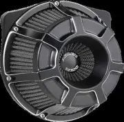 AN Inverted Air Cleaner Kit Beveled Black Harley Softail Springer 00-06