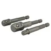 Alpha Alpha 42191 | 3 Piece HEX Shank Power Drill Socket Extension Adapter Set