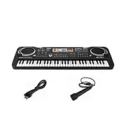 61 Keys Piano Digital Music Electronic Keyboard KeyBoard Black Electric Piano Kids Gift with microphone Keyboard instrument