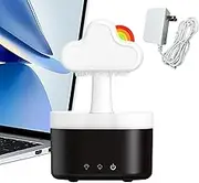 Rain Cloud Humidifier,LED Light Rechargeable Cute Rain Drop Cloud Humidifier - Oil Aromatherapy Diffuser, Desk Fountain for Bedroom, Living Room, Work, Study