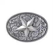 Retro Bronze Star MensBelt Buckle Cowboy Western Large Metal Alloy OZATAU CR