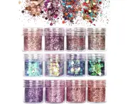 Face Glitter Festival Glitter Body Glitter Hair Sequin Art Halloween Glitter Eye Cosmetic Chunky Glitter Nail Art For Girls Kids