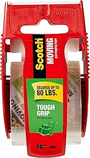 Scotch Moving Packaging Tape, 48mm x 20.3m, Tough Grip