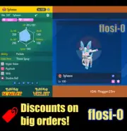 6IV Shiny Sylveon Pokemon Scarlet and Violet