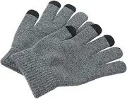[TOKIDNY] Warm Touch Screen Gloves for Men Winter Cycling Gloves Knit Material Full Finger Touchscreen Support Anti-Slip for Outdoor Activities