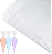 Piping Bags 100Pcs, Icing Piping Bags Disposable Pastry Bag for Cake Decorating Royal Frosting, Transparent