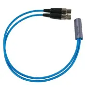 Dekoni Audio Ensemble Oversplit 4-Pin Mini-XLR Connectors with Blue Nylon Wove