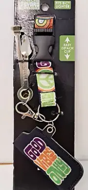 Smokezilla Lanyard Lighter Case Holder w/Smokers Tools-Good Vibes