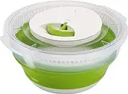 Emsa Collapsible Salad Spinner Basic 135.26 fl. oz., Green Translucent